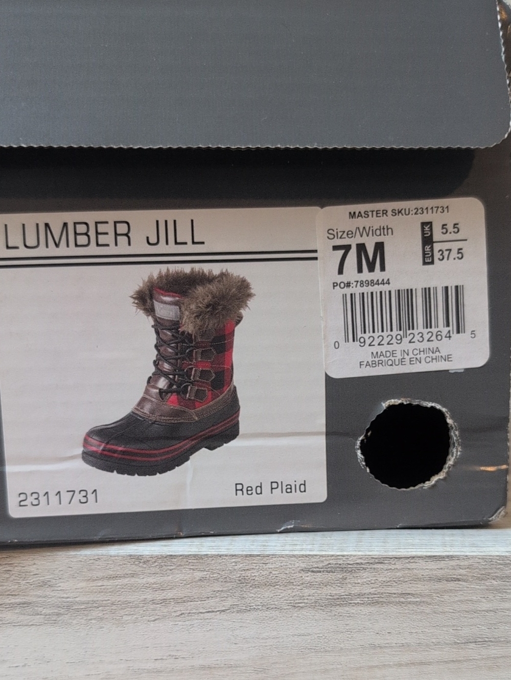 Natural Reflections Lumber Jill Red Plaid Winter Boots